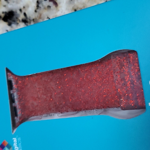 Red Glitter Apple Watch band - Picture 3 of 3